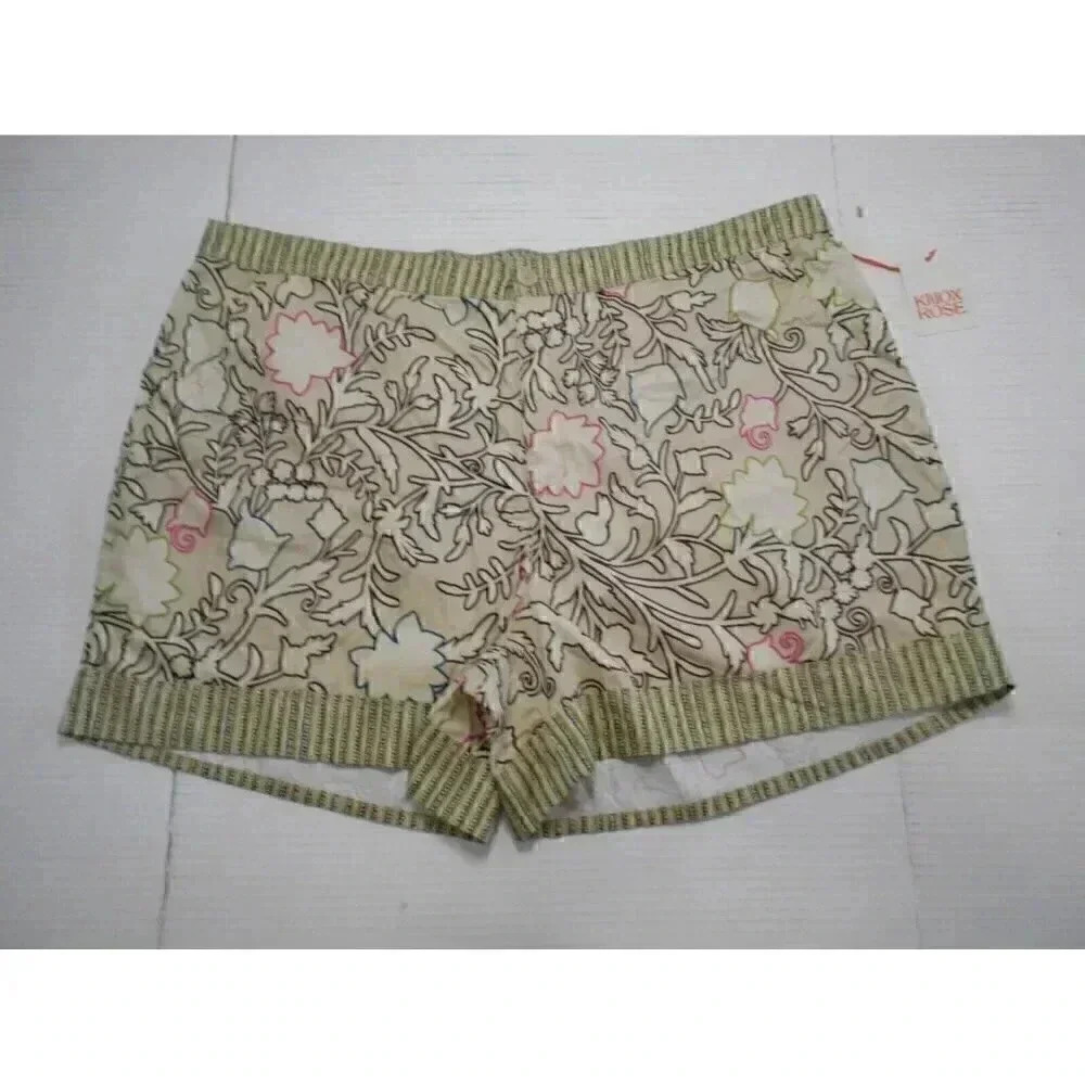 NWT Knox Rose Women's Plus Size 4X Shorts Khakis High Rise Back Elastic New